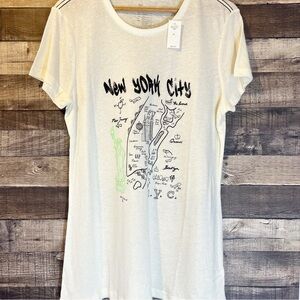 NWT Gap New‎ York City Map Graphic T-Shirt Tee